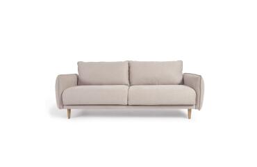 Sofá Carlota 3 plazas de chenilla beige 213 cm