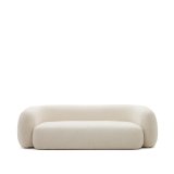 Martina 3-seater sofa in off-white shearling 246 cm