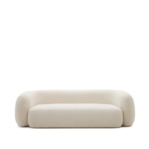 Martina 3-seater sofa in off-white shearling 246 cm