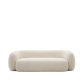 Martina 3-seater sofa in off-white shearling 246 cm