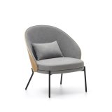 DE_Fauteuil Eamy gris clair placage de frêne naturel et métal finition noire