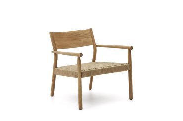 Yalia armchair in natural solid oak 100% FSC with  paper rope seat