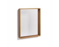 Espejo Kuveni de madera maciza de teca 80 x 65 cm
