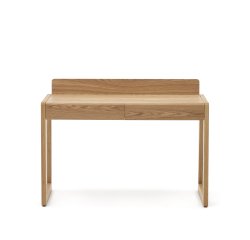 Escritorio Arandu de chapa y madera maciza de fresno 120 x 60 cm