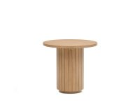 Mesa auxiliar redonda Licia de madera maciza de mango Ø 60 cm