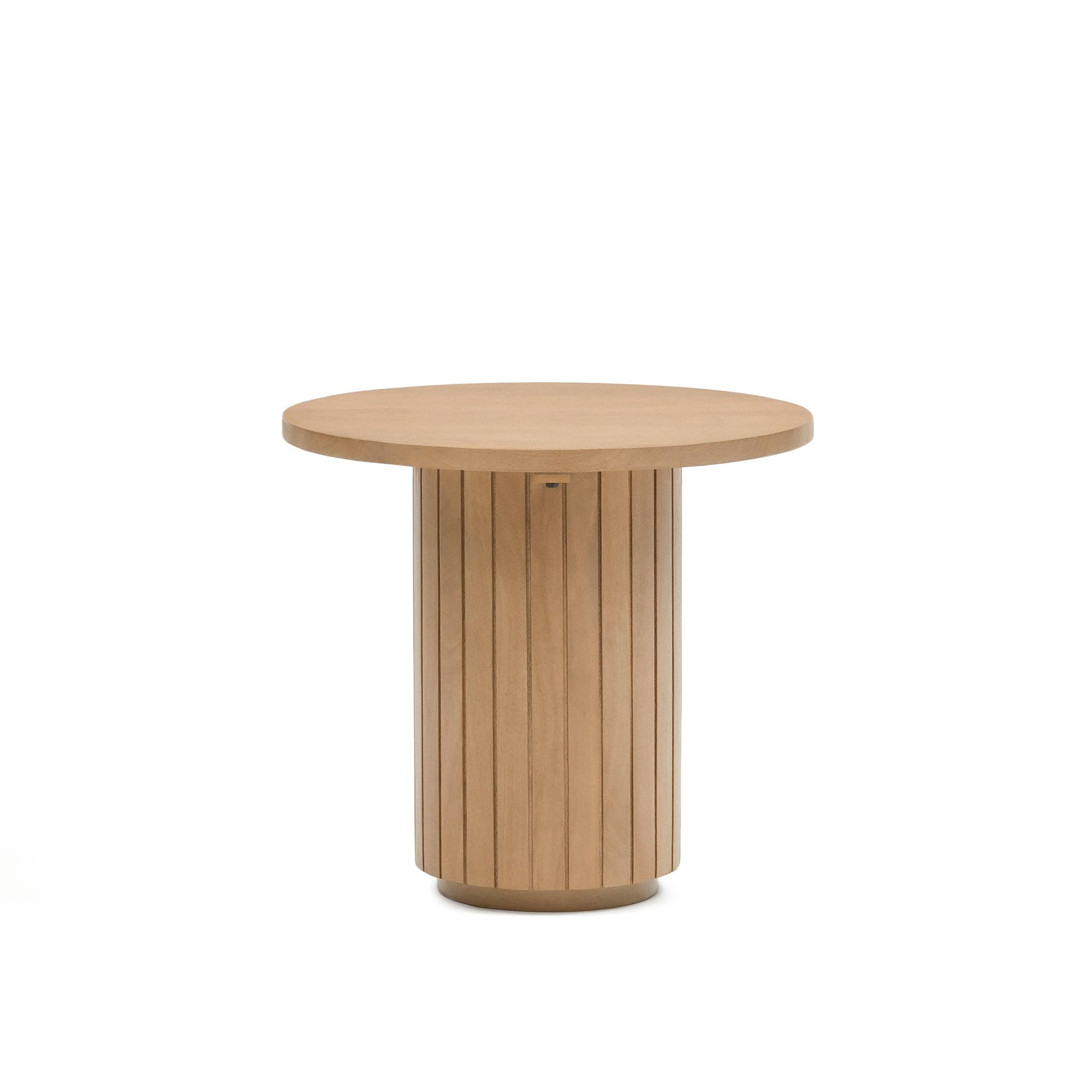 DE_Table d'appoint ronde Licia en bois massif de manguier Ø 60 cm