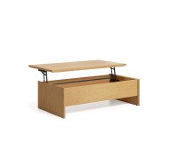 Mesa de centro elevable Abilen de chapa de roble 110 x 60 cm FSC 100%