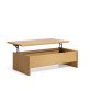 Mesa de centro elevable Abilen de chapa de roble 110 x 60 cm FSC 100%