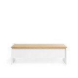 DE_Table basse relevable Abilen en placage de chêne et laqué blanc 110 x 60 cm FSC 100%