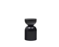 Mesa auxiliar Rachell de metal con acabado pintado negro brillante Ø 30,5 cm