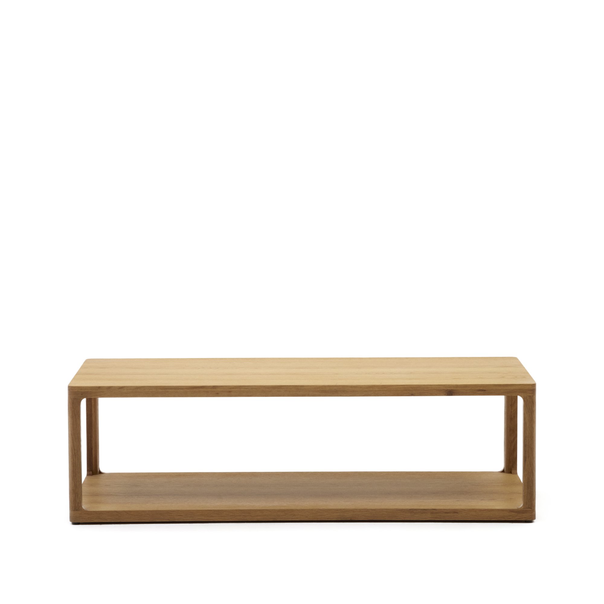 Mesa de centro Maymai de madera de roble 140 x 70 cm