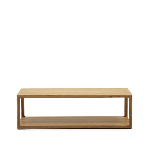 Mesa de centro Maymai de madera de roble 140 x 70 cm