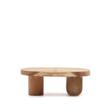 Table basse Mosi en bois de mungur Ø 90 x 60 cm