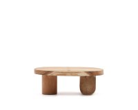 Mesa de centro Mosi de madera maciza de mungur Ø 90 x 60 cm