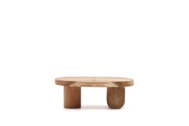 Table basse Mosi en bois de mungur Ø 90 x 60 cm