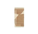 Tapis Cabanes en jute et coton naturel et marron 70 x 140 cm