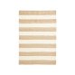 Rovira cotton and jute rug with stripes in natural and white, 160 x 230 cm