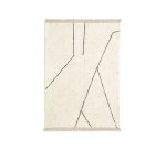 Alfombra Mijas de algodón blanco y negro 160 x 230 cm