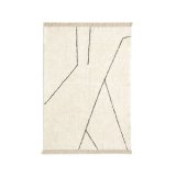 Mijas black and white cotton rug 160 x 230 cm