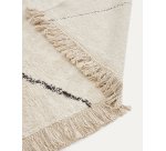 Alfombra Mijas de algodón blanco y negro 160 x 230 cm