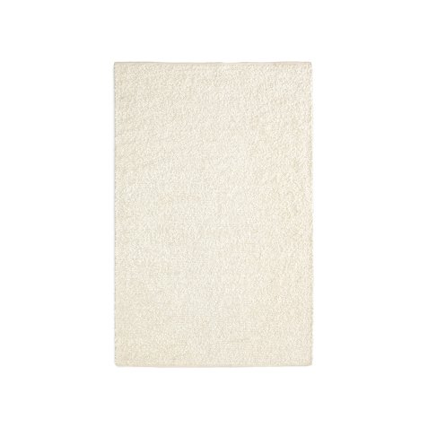 Alfombra Magaret de algodón efecto borrego blanco 160 x 230 cm
