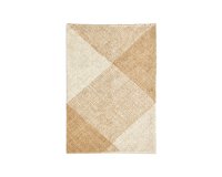 Alfombra Maelan de yute y algodón de cuadros natural 160 x 230 cm