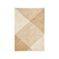 DE_Tapis Maelan en jute et coton à carreaux naturel  160 x 230 cm