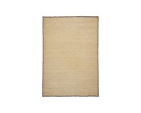 Alfombra Sorina de yute natural con borde marrón 160 x 230 cm