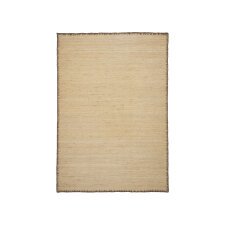 Jute tapijt Sorina met groene rand 160 x 230 cm