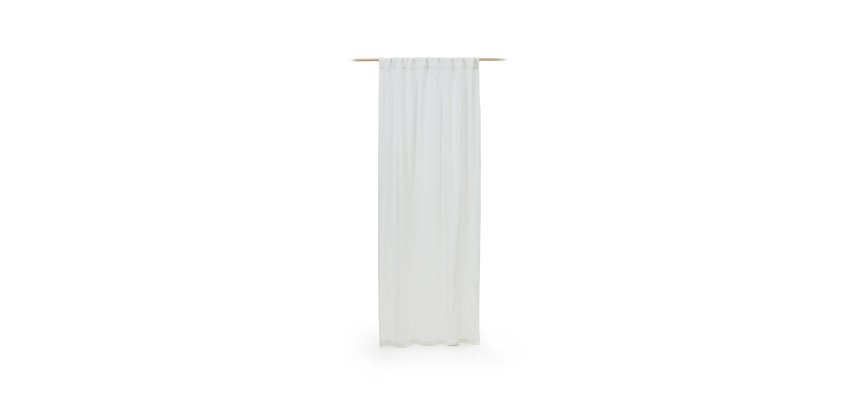 Cortina Malavella 100% lino blanco 140 x 270 cm