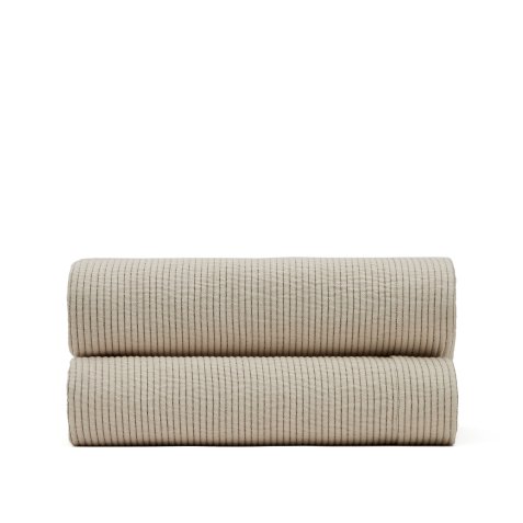 Bedar 100% katoen beige sprei voor 160/180 cm bed