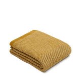 Melany blanket with white and mustard knit 130 x 170 cm