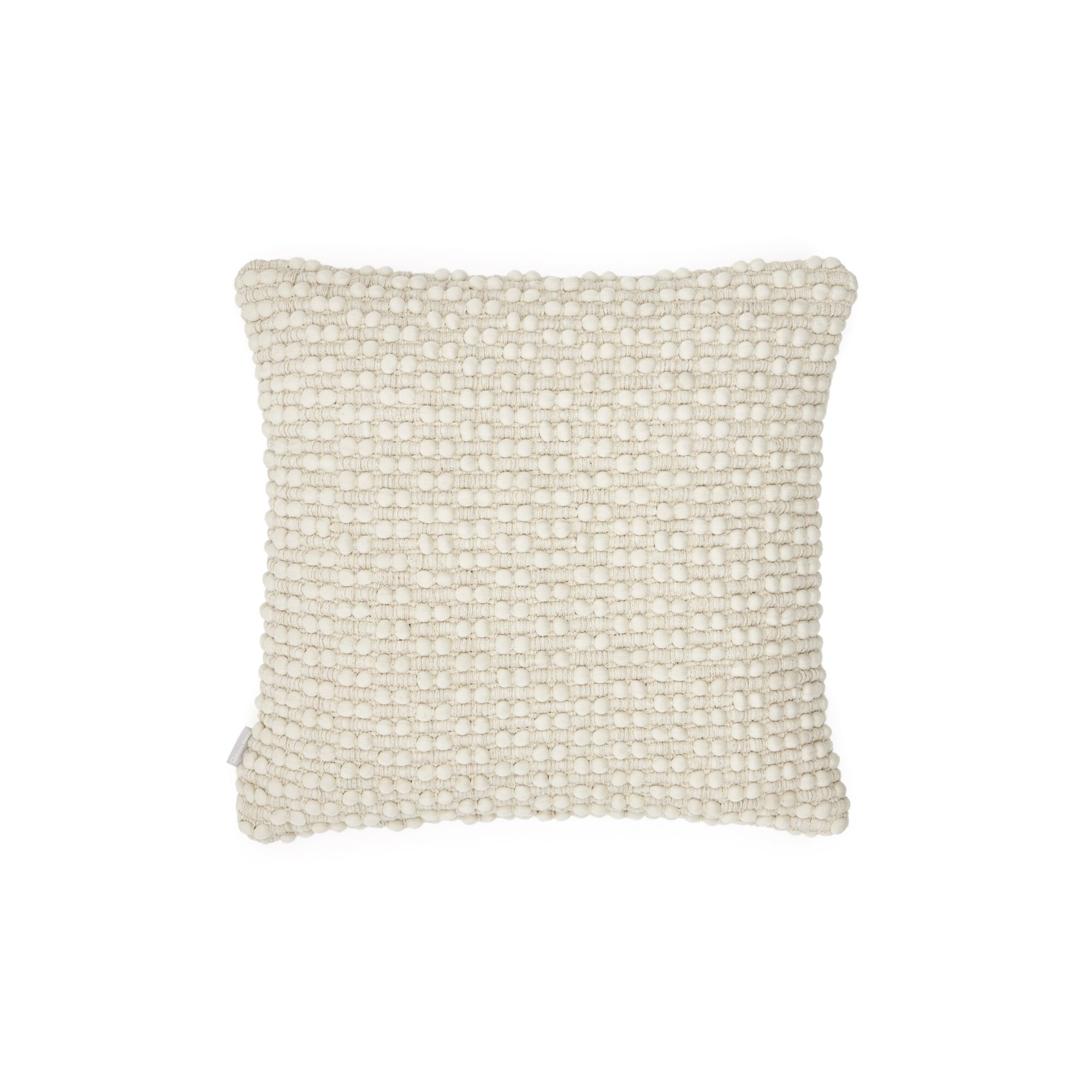 Housse de coussin Mascarell en coton et polypropylène blanc 45 x 45 cm