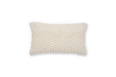 DE_Housse de coussin Mascarell en coton et polypropylène blanc 30 x 50 cm