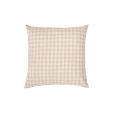 Yanil-kussensloop van 100% katoen met roze en beige ruiten 45 x 45 cm