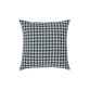 Housse coussin  Yanil 100% coton carreaux vert et bleu 45 x 45 cm