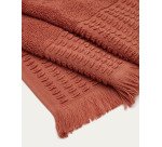Veta gezichtshanddoek van 100% katoen in terracotta 30 x 50 cm