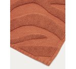 Alfombra de baño Goda 100% algodón terracota 50 x 70 cm