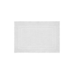 Yanay 100% cotton bath mat in white, 50 x 70 cm