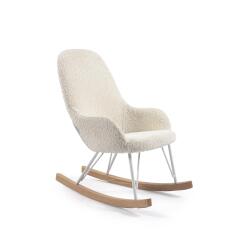 Fauteuil à bascule enfant Joey bouclette blanc