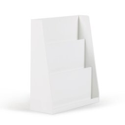 Bibliothèque Adiventina en MDF blanc 59,5 x 69,5 cm