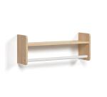 Estante perchero Florentina madera maciza pino natural y MDF blanco 52,5 cm FSC MIX Credit