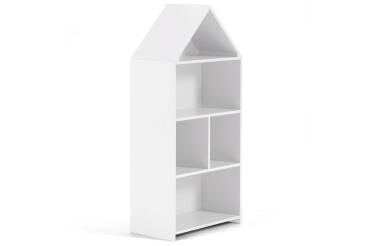 Celeste kids’ little house shelf unit in white MDF 50 x 105 cm