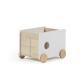 Chariot de rangement Bianina en pin massif naturel et MDF blanc FSC MIX Credit