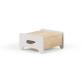 Marche-pied pour enfant Cecilia en bois de pin massif naturel et blanc FSC MIX Credit