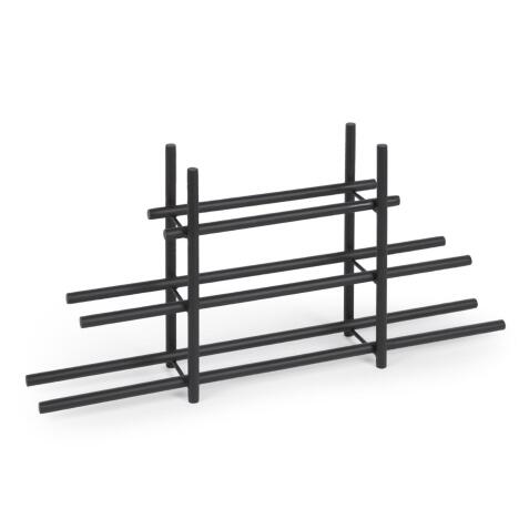 Shizu black metal bottle rack