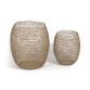 Lot de 2 paniers Xianara en métal avec finition dorée mat