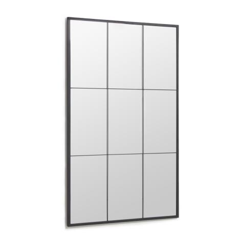 Ulrica standing mirror in black metal 100 x 160 cm