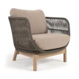 Fauteuil Catalina corde et bois massif d'acacia FSC