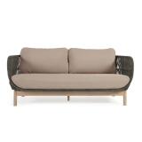 Canapé Catalina 3 places corde et bois massif d'acacia 170 cm FSC